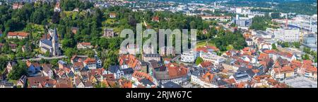 Aerial view over the city of Kulmbach (Franconia, Germany) Stock Photo