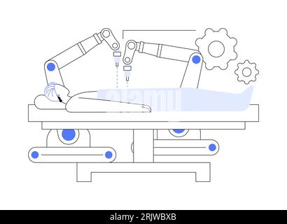 Surgical robot abstract concept vector illustration. Stock Vector