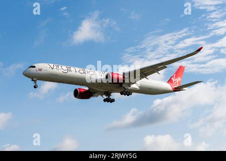 Virgin Atlantic Airways Airbus A350-1000 aircraft as seen on final ...
