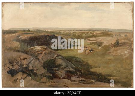 Undulating Country. Study 1868 by Berndt Lindholm Stock Photo