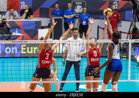 Turin, Italy. 23rd Aug, 2023. Women - Italy vs Croatia, International volleyball match in Turin, Italy, August 23 2023 Credit: Independent Photo Agency/Alamy Live News Stock Photo