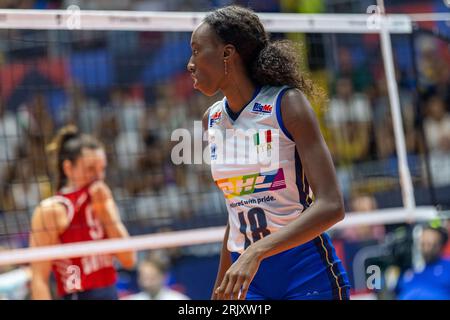 Turin, Italy. 23rd Aug, 2023. Women - Italy vs Croatia, International volleyball match in Turin, Italy, August 23 2023 Credit: Independent Photo Agency/Alamy Live News Stock Photo