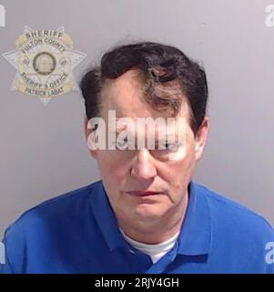 Ray Smith, an indicted alleged conspirator in the Fulton County, Georgia Trump electon case - booking mugshot at the Fulton County Jail. (Fulton Co. Sheriff's Office Photo) Stock Photo