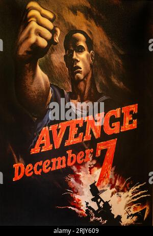 Avenge December 7th war poster Stock Photo