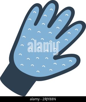 Pet hair remover glove. Animals accessories, pet toy supplies. Vector illustration. Stock Vector