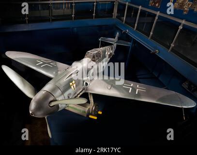 Messerschmitt BF 109 German fighter airplane on display at the Smithsonian Institution National Air and Space Museum, Washington, DC, USA Stock Photo