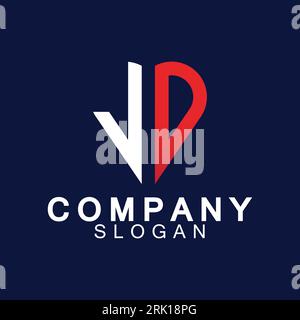Initial Letters JD Logo Design Vector Template. Stock Vector