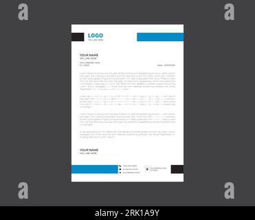 corporate modern letterhead design template Stock Vector