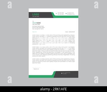 corporate modern letterhead design template Stock Vector