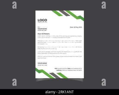 corporate modern letterhead design template Stock Vector
