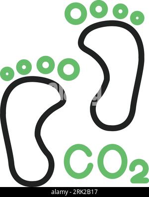 Carbon Footprint Icon Image. Stock Vector