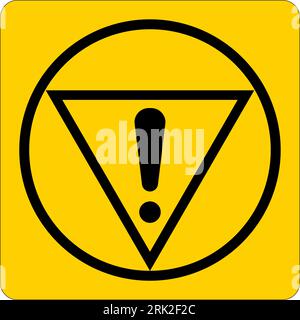 Safety Symbol Label Emergency Stop Symbol Label Stock Vector