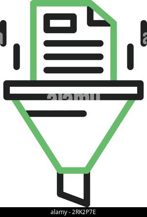 Data Filtering System Icon image. Suitable for mobile application. Stock Vector