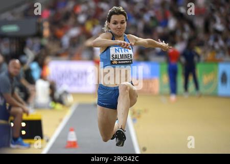 Senni Salminen of Finland (Women's Triple Jump) competes during the ...