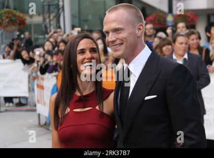 Actress Jennifer Connelly and her husband Paul Bettany arriving at the  Creation premiere at the Roy Thomson Hall during the Stock Photo - Alamy