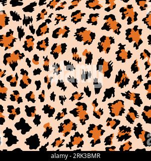 seamless leopard pattern design. Jaguar cheetah panther fur colorful seamless camouflage background Abstract animal skin Stock Vector