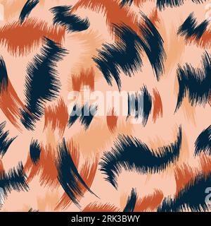 Leopard pattern. Textile seamless design. Ikat animal skin. Stock Vector