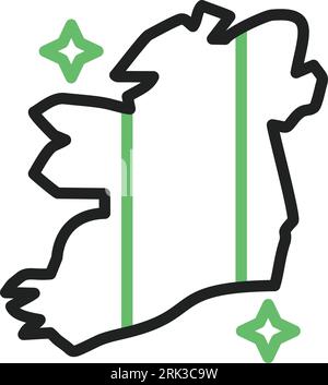 Ireland Map Icon image. Suitable for mobile application. Stock Vector