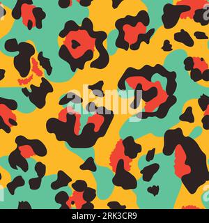 Leopard pattern Seamless textile design Stock Vector