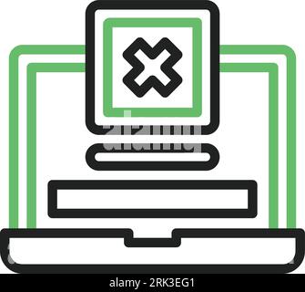 Laptop Rejected Icon image. Suitable for mobile application. Stock Vector