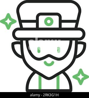 Leprechaun Icon image. Suitable for mobile application. Stock Vector