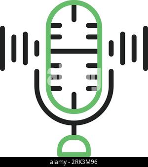 Microphone Icon image. Suitable for mobile application. Stock Vector