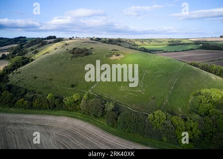 The Cerne Giant or Cerne Abbas Giant, Cerne Abbas in Dorset, Britain, UK Stock Photo