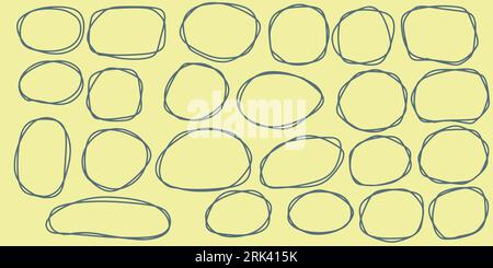 Twenty three Hand drawing doodle speech bubble set. Hand Drawn Comics Style Speech Bubbles. Stock Vector