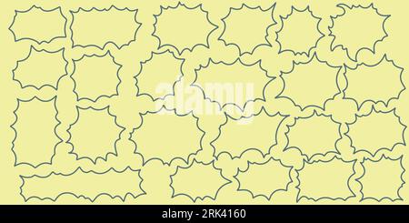 Twenty three Hand drawing doodle speech bubble set. Hand Drawn Comics Style Speech Bubbles. Stock Vector