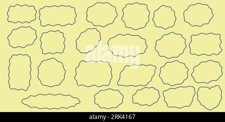 Twenty three Hand drawing doodle speech bubble set. Hand Drawn Comics Style Speech Bubbles. Stock Vector