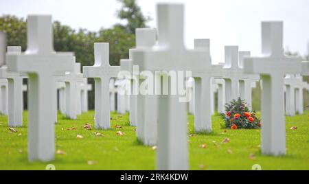 Margraten, the Netherlands - August 13, 2023: US military cemetery for World War Two Stock Photo