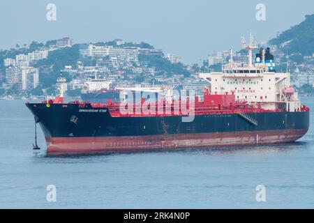 Oil tanker in the bay of Acapulco Stock Photo