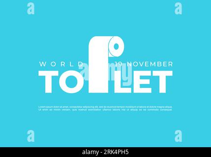 World toilet day background celebrated on november 19. Stock Vector