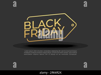 Black friday background celebrated on november 25. Stock Vector