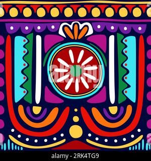 Hand drawing of abstract circle seamless pattern. Stock Vector