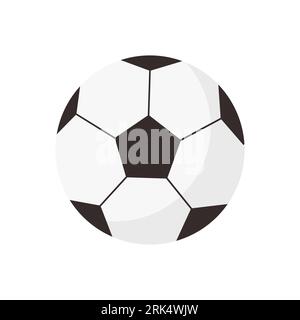 Soccer football with white ball elements with isolated on white background. Stock Vector