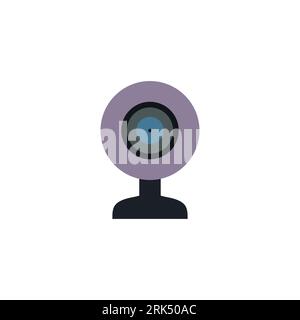 Mini camera as Equipment for streamers and blogger isolated on white background. Stock Vector