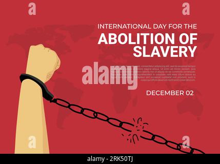 International day for the abolition of slavery celebrate on december 2 Stock Vector
