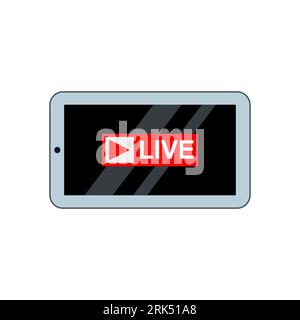 Handphone as Equipment for streamers and blogger isolated on white background. Stock Vector