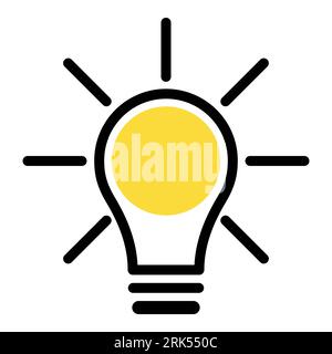 Simple Bulb Icon Isolated on White. Vector Illustration Stock Vector ...