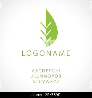 Graphic of green leaf, simple flat vector illustration for nature, plant, garden icon Stock Vector