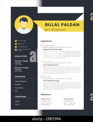Professional Modern CV Resume Stock Vector
