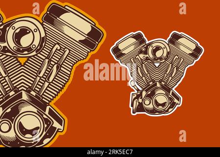 engine motor vector illustration cartoon style Stock Vector