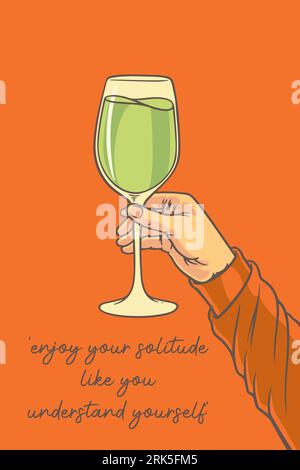 hand holding drink motivation concept vector illustration Stock Vector ...