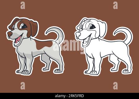 beagle dog vector illustration cartoon style Stock Vector