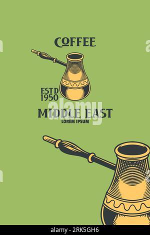 middle east coffee pot vector illustration Stock Vector