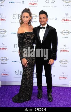 London, UK. 14th June, 2018. Emily and Peter Andre attend The Caudwell Children Butterfly Ball at Grosvenor House Hotel in London. (Photo by Fred Duval/SOPA Images/Sipa USA) Credit: Sipa USA/Alamy Live News Stock Photo