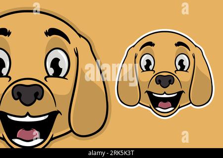 dog head mascot vector illustration cartoon style Stock Vector Image ...