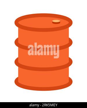 Barrel for oil semi flat colour vector object Stock Vector