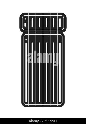 Inflatable mattress for swimming in pool monochrome flat vector object Stock Vector